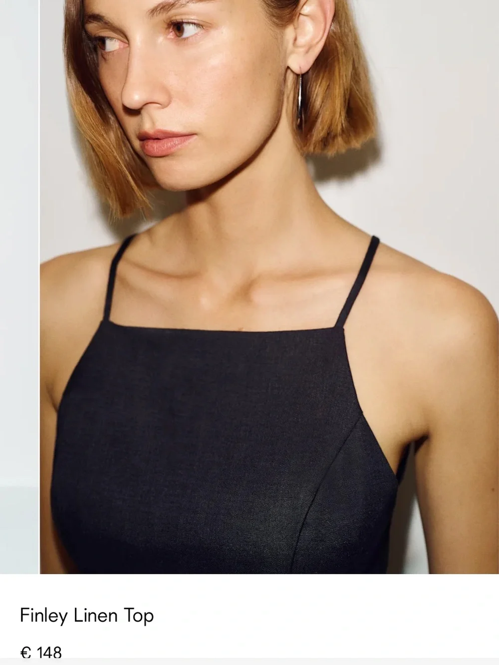 Reformation Black Finley Top and Matching Bottoms